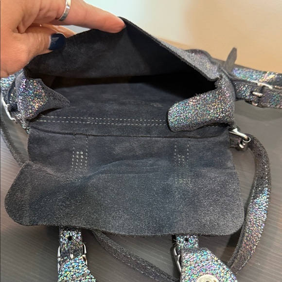 Glittery Soft Leather mini Satchel Bag - Picture 3 of 3